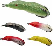 LOWIFAR Topwater Frog Soft Fishing Lure Kit Soft Snake Bass Frog Bait Snakehead Fishing Lures Hollow Body Frog Pike Lure Pencil Lure(6.8cm/11g)