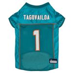 NFLPA TUA TAGOVAILOA PET Jersey, NFL Dog Shirt, Size Large, Miami Dolphins Mesh Jersey for Dogs