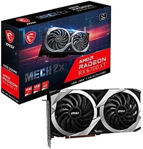 MSI Gaming Radeon RX 6700 XT 192-bit 12GB GDDR6 DP/HDMI Dual Torx 3.0 Fans FreeSync DirectX 12 VR Ready Graphics Card (RX 6700 XT MECH 2X 12G)