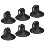 sourcing map PVC Suction Cup, 37mm Dia. Hanging Hook Holder Universal Replacing Tools for Automotive Glass Windshield Sunshade Screen Black Pack of 10