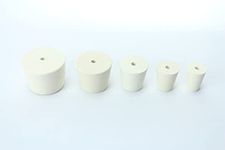 1-Hole Rubber Stopper Set, Including #9, 7, 5, 3, 1 (one of Each), Set of 5