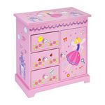 Jewelkeeper Music Box 3 Pullout Drawers, Fairy Castle Design, Waltz The Flowers Tune