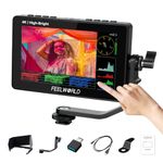 FEELWORLD F5 Prox 5.5 Inch 1600nit Hight Bright DSLR Camera Field Monitor Touchscreen Waveform 3D LUT F970 External Kit Install for Power Wireless Transmission 1920x1080 4K HDMI in Out Type-c Input