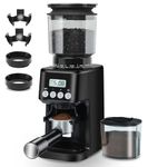 Homtone Conical Burr Coffee Grinder Electric for Portafilter and Container, 51 Grind Settings Adjustable Coffee Grinder for Drip/Pour Over/Espresso/French Press, Anti-Static, 12 Cup, Black