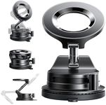LISEN for MagSafe Vacuum Suction Car Mount [Upgraded 82+LBS] 360 Adjustable Vacuum Magnetic Phone Holder, Super Strong Suction Cup Phone Mount for Dash, for iPhone 16 Pro Max 15 14 13 12 Plus Mini
