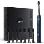 Seago Electric Toothbrush, Toothbrushes with 8 Replacement Brush Heads, Soft Toothbrush for Adults Rechargeable Toothbrush 5 Modes 42000 VPM with 2 Mins Smart Timers, SG-540 (Black)