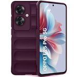 TheGiftKart Liquid Silicon Back Cover Case for Oppo F25 Pro 5G | Shockproof Military Grade Protection | Micro-Fibre Cloth On Inner Side | Built-in Anti-Slip Grip Oppo F25 Pro Back Cover (TPU, Plum)