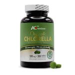 AimGrow Organic Chlorella, Chlorella Tablets with Broken Cell Wall, Canada Organic, 500mg 300 Counts