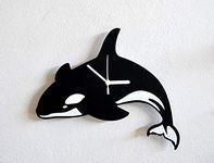 Whale Orca Silhouette - Wall Clock