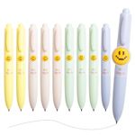 M&G 10 Pcs Cute Gel Pens, 0.5mm Black Fat Gel Pens Fine Point, Retractable Gel Ink Rollerball Pens, Cute Gel Pen With Smiley Face Smooth Writing for Note Taking, School, Office Women Men