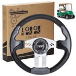 10L0L Golf Cart Steering Wheel, Generic of Most Golf cart EZGO Club Car Yamaha (style3 Gray)