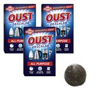 Oust All Purpose Descaler Cleaner x 3 Bundled with Stainless Steel Wire Ball Kettle Descaler