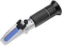 HHTEC Refractometer 0-90% Brix Hand Refractometer for Determining The Sugar Content of Honey Vegetable Oil Syrup Molasses with ATC Function and German Instructions