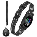 PetsVibe 2-in-1 Anti Bark Collar – Fully Automatic + Optional Manual Remote Control, No Shock, Dual Vibration, 7 Modes, Humane Dog Training, Waterproof, Rechargeable, Cuttable Strap (Black)