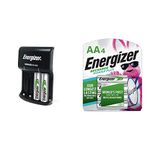 Energizer Basic Charger 2AA + Energizer Power Plus Rechargeable AA Batteries (4 Pack)