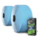 Alien Pros Bike Handlebar Tape PU (Set of 2) Blue - Enhance Your Bike Grip with These Bicycle Handle bar Tape - Wrap Your Bike for an Awesome Comfortable Ride (Set of 2, Blue)