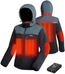 Hunt Quiet Women’s Heated Jacket Fleece with Power Bank, Rechargeable Coat for Hunting (Black, Size M)