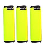 Cosmos ® 3 PCS Comfort Neoprene Handle Wraps/Grip/Identifier for Travel Bag Luggage Suitcase (Fluorescent Yellow), Fluorescent Yellow, One size