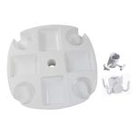 Leefasy Beach Umbrella Table Tray Beach Umbrella Hooks for Pole for Backyard Fishing