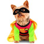 Rubie's womens Official Rubie s DC Comic Robin Teen Titans Pet Dog Costume Super Hero Gift Size X Large, Multicolor, XL UK Halloween Halloween