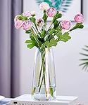 Premium Quality Large Vase 22 cm - Exquisite Clear Flower Vase - Crystal Glass Vase for Home Decor - Vases for Flowers for Room Decor, Farmhouse - Flower Vases for Decor Centerpiece, Tall Vase