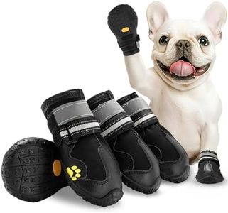 AOKOWN Dog Shoes for Small Dogs, Puppy Dog Boots for Winter Snow, Hot Pavement, Dog Booties & Paw Protectors Black Size 2