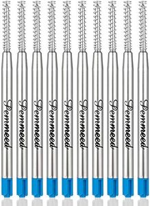Ballpoint Pen Refills with Spring for Penneed B5/B6/B8 Pen, Parker Waterman Compatible Ballpoint Pen Refills Twist Action Medium Point 1.0mm Pack of 10(Blue Ink)