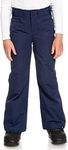 Roxy Girls Backyard Snow Pants With DryFlight Technology (14/X-Large, Medieval Blue (BTE0))