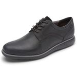 Rockport Men's Garett Plain Toe Oxford, Black, 10.5 Wide