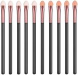 10pcs Makeup Brushes Set Rose Gold, Eyeshadow Applicators Sponge Eyeshadow Brush Sets Reusable Washable Professional Eye Shadow Applicator Brush Set