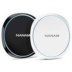 NANAMI Fast Wireless Charger [2 Pack], 15W Max Wireless Charging Pad for iPhone 15/14 Pro Max/13/12 mini/SE2/11/XS/XR/X/8 Plus, for Samsung S24 Ultra S23 S22 S21 S20 S10,Note20,Pixel 6, AirPods Pro/3