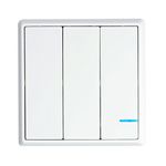 NineLeaf Wireless Lights Switch for Wireless Control Lights/Devices,No Wiring No WiFi Required,Remote Multiunit House Lighting Lamps,Easy to Install On/Off 1x 3-Way Switch [Energy Class A+++]