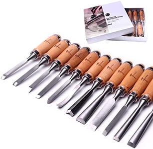 ATOPLEE 12pcs Wood Carving Chisel Set for Woodworking, Professional Wood Gouge Tools with Box and Roll Up Bags for Carpenter Craftsman Gift in Most Wood Carving Project