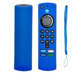 Inbrackets Remote Control Case Silicone Remote Cover Skin For Amazon Fire TV Stick 3rd Gen (Blue)