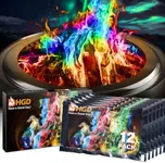 HGD (12 Pack) Magic Campfire Fire Color Changing Packets for Fire Pit, Indoor/Outdoor Fireplace, Bonfire - Rainbow Magical Flame, Camping Accessory, Compatible with Wood