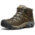 KEEN Men's Targhee 2 Mid Height Waterproof Hiking Boots, Black Olive/Yellow, 10.5