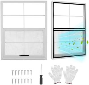GarveeTech 2pcs Shed Windows, 18 x 23 Flush Mount Window with Tempered Glass and Fiberglass Screen, Small Window with Screws for Shed, Chicken Coop, Playhouse, Household, Garage