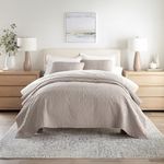 Linen Market Quilts Queen Floral Stitch Latte