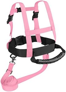 Odoland Kids Ski Snowboard Training Harness Toddler Skiing Harness with Removable Leash Speed Control Teaching for Beginners, Pink