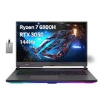 ASUS ROG Strix G17 17.3" 144Hz FHD Gaming Laptop, AMD Ryzen 7 6800H, NVIDIA GeForce RTX 3050, 64GB DDR5, 4TB SSD, RGB Keyboard, ROG Intelligent Cooling, Win 11 Pro, Gray, 32GB Hotface USB Card