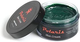 Polaris Shoe Cream High Shine Leather Shoes Shiner Boot Polish For Handbags,Jacket, Formal shoes,Purse,slippers,Loafer,, Dark Green, Free Size