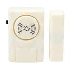 PagKis Wireless Door Window Security Burglar 105 Decibel High Alarm with Magnetic Sensor Anti Theft System for Home Office (White)