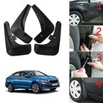 Auto-Ex Mud Flap Splash Guard Compatible/Replacement for Skoda Slavia All Models OE Type (Set of 4 Pcs.)