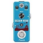 Amuzik Reverb Guitar Pedal Digital Ocean Verb Electric Guitar Pedals for 3 Reverb Modes with True Bypass