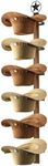 TIPSYTREE Cowboy Hat Holder Cowboy Hat Rack for 6 Pieces Cowboy Hats with Wooden Board, Metal Hat Rack Western Decor Wall Storage Hat Holder Organizer for Hat Racks Room Décor