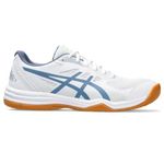 ASICS Men's Upcourt 5 Volleyball Shoes, White/Denim Blue, 9 UK