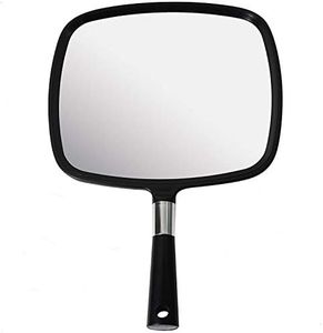 MIRRORVANA Large Hand Mirror with Comfy Handle - Black Portable Handheld Mirror - 9" x 13"