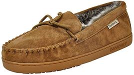 BEARPAW Men's Moc Ii, Hickory with Faux Fur 8 M US