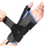 VELPEAU Carpal Tunnel Wrist Brace with Thumb Support for Right and Left Hands, Thumb Spica Splint for De Quervain's Tenosynovitis, Sprain, Injuries, Tendonitis, Arthritis, Wrist Pain (Left Hand, S)