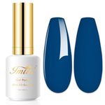 Imtiti Gel Nail Polish, 0.5 Fl Oz Tear Blue Gel Polish Soak Off LED UV Nail Gel Polish Autumn Winter Nail Polish DIY Nail Art Manicure Salon Gel Nail Kit for Women Girls